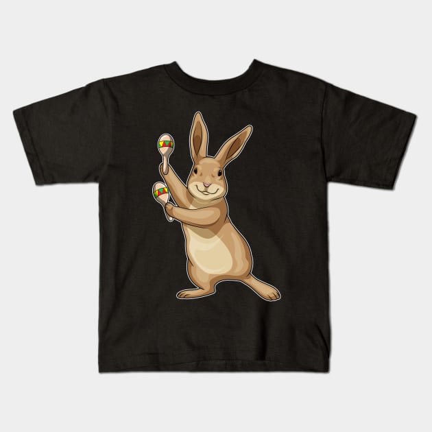 Rabbit Musician Maracas Music Kids T-Shirt by Markus Schnabel